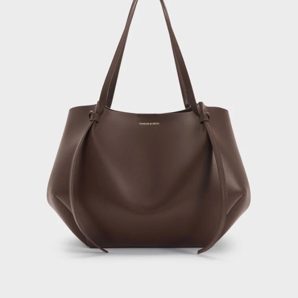 Charles & Keith Dark Brown XL Calla Tote